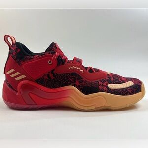 Adidas D.O.N. Issue 3 GCA Lunar New Year Mens Shoes Sneakers Red Black GY0328
